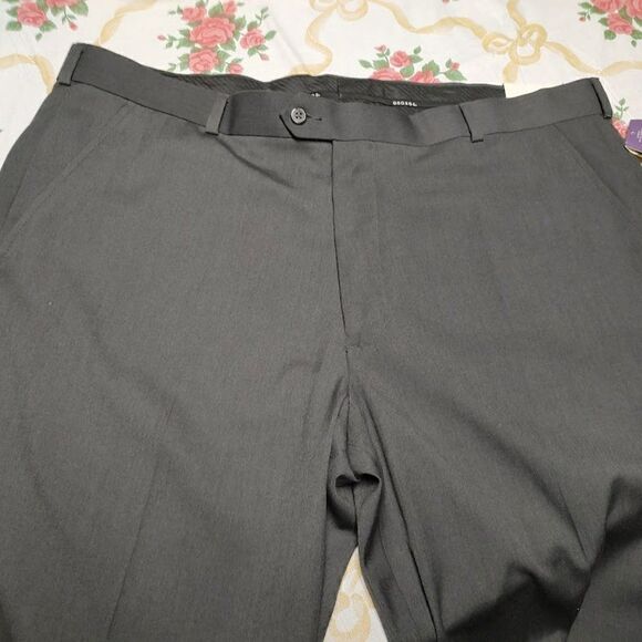 New George Dark Gray Classic Fit Pants Size Men's 42/30 - Picture 2 of 3